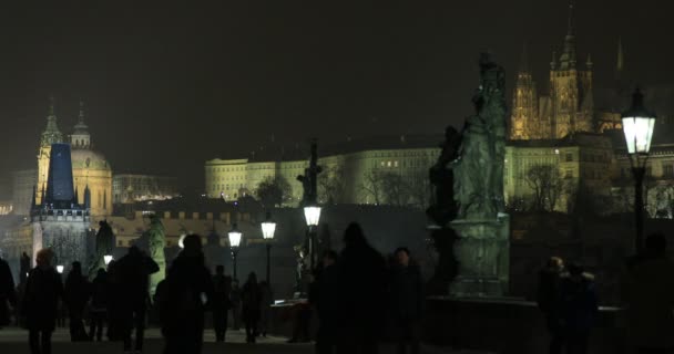 Ponte Carlo Città Vecchia Praga — Video Stock