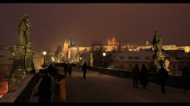 Timelapse Charles Köprüsü Old Town Prague