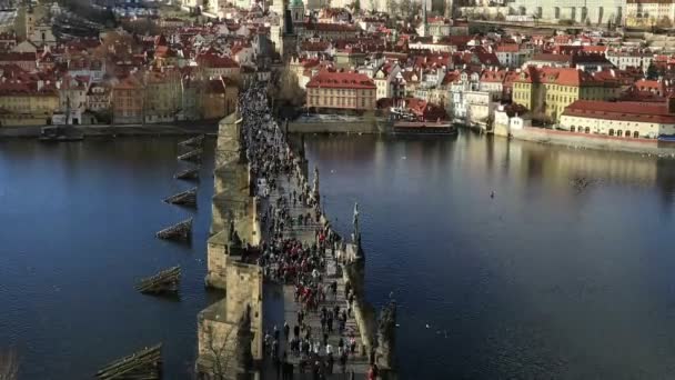 Timelapse Ponte Carlos Cidade Velha Praga — Vídeo de Stock