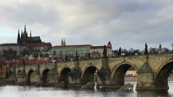 Timelapse Charles Bridge Old Town Prague — Stockvideo