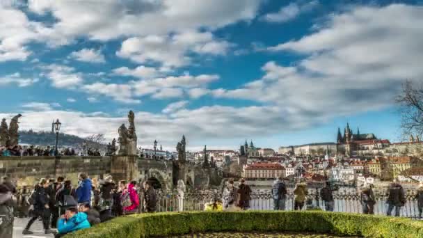 Timelapse Карлового мосту Старого міста Прага — стокове відео