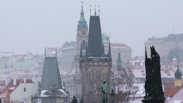 Timelapse Charles Bridge Old Town Praha — Stock video