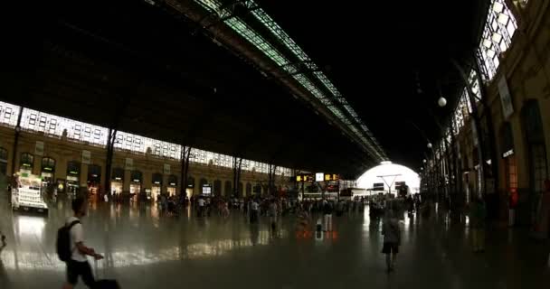 Interior Estacio Del Nord Train Station — Stock video