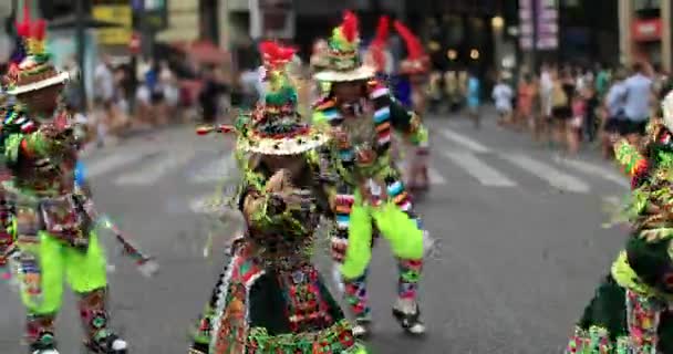4 k bolívijské karneval 34 — Stock video