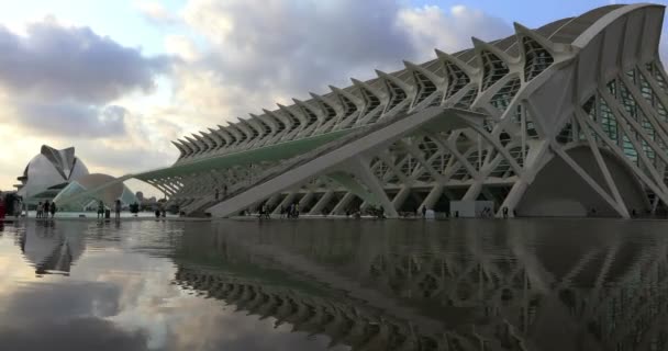 Город Искусств Наук Валенсии Испания Июля 2017 — стоковое видео
