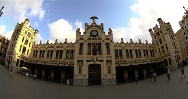 Time Lapse Estacio Del Nord Train Station Valencia Spain July — Stock Video