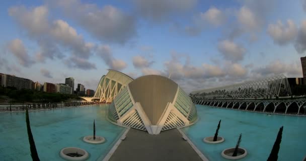 Sledování Natáčení Čas Zanikla Město Umění Vědy Valencia Španělsko Července — Stock video