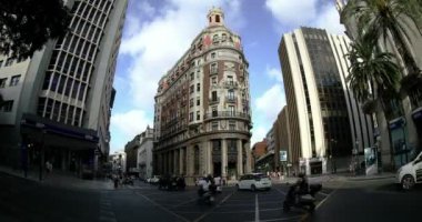 zaman atlamalı Valencia Plaza Del Ayuntamiento in şehir merkezi