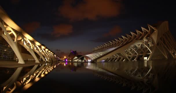 Zaman atlamalı Valencia 1 Modern mimari — Stok video
