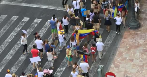Protesto aéreo venezuelanos 4 — Vídeo de Stock