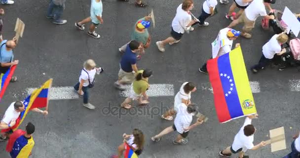 空中抗議ベネズエラ 5 — ストック動画