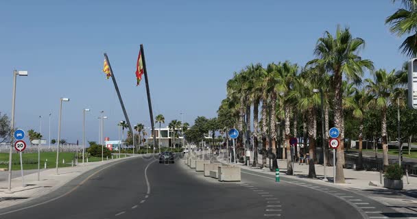 Прапор співтовариства Валенсія та Іспанії — стокове відео