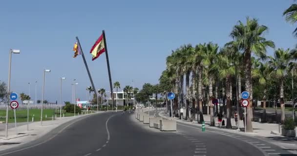 Zaman atlamalı bayrağı Valencia ve İspanya topluluğu — Stok video