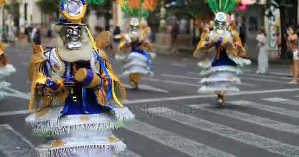 Боливийский карнавал 14 — стоковое видео