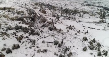 4 k hava manzara kış sezonu Kapadokya 43