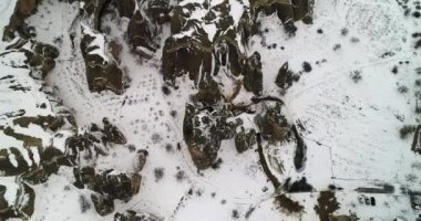 4 k hava manzara kış sezonu Kapadokya 41