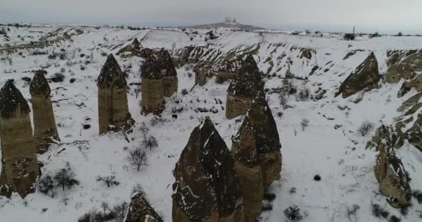 4K vue aérienne saison d'hiver de la Cappadoce 38 — Video