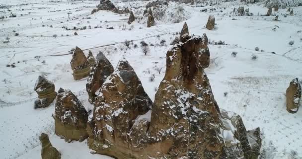 4 k luchtfoto van Cappadocië 18 — Stockvideo