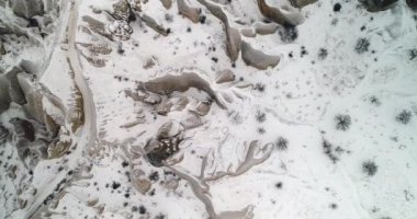 4 k hava manzara kış sezonu Kapadokya 81