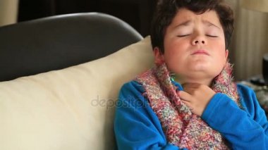 Hasta çocuk duygu soğuk kış portresi