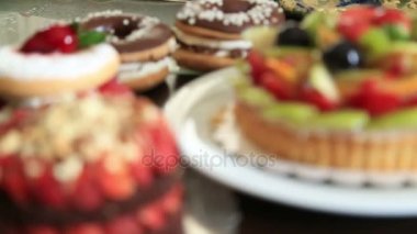 Taze meyve kek ve börekler ile lezzetli tart