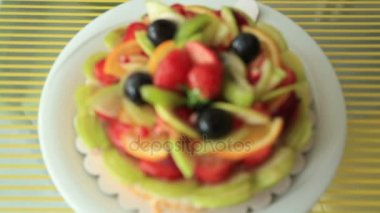 Taze meyve tart pasta jöle