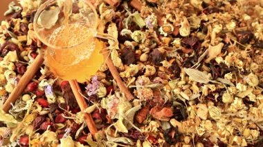 Çay şifalı otlar farklı tipteki 