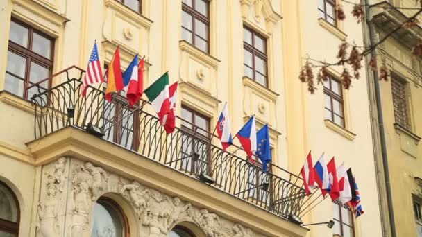 Pays européens drapeaux nationaux — Video