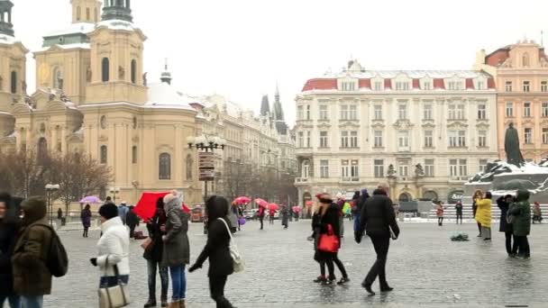 Piazza della Città Vecchia a Praga, Repubblica Ceca 2 — Video Stock