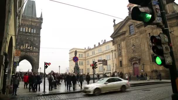 Karlsbrücke, Prag Zeitraffer 2 — Stockvideo