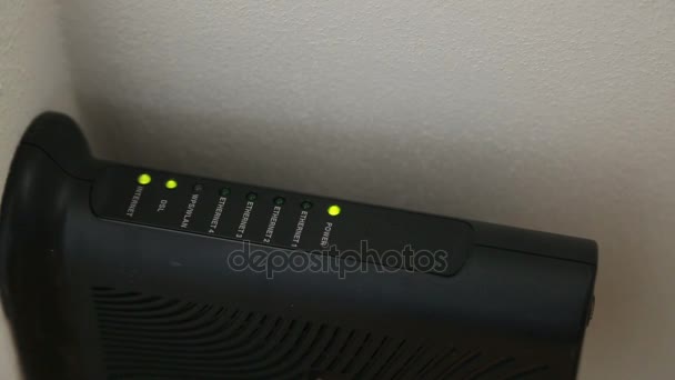 Home adsl Modem 2 — Stockvideo