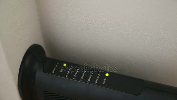 Hem Adsl-modem — Stockvideo