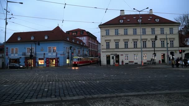 Tráfego na cidade de Praga — Vídeo de Stock