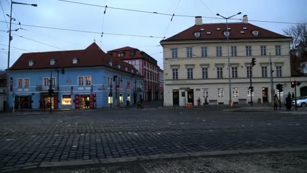 Tráfico en la ciudad de Praga Time lapse 2 — Vídeo de stock