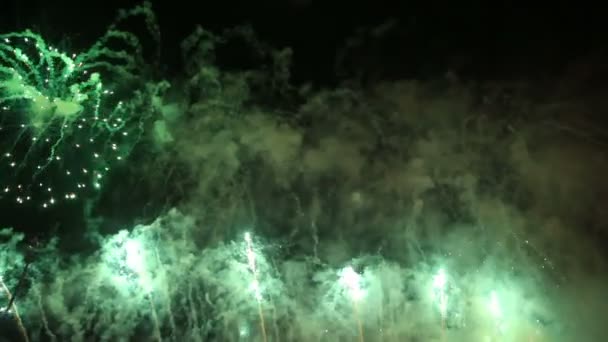 Vuurwerk op de haven van Valencia, Spanje 3 — Stockvideo