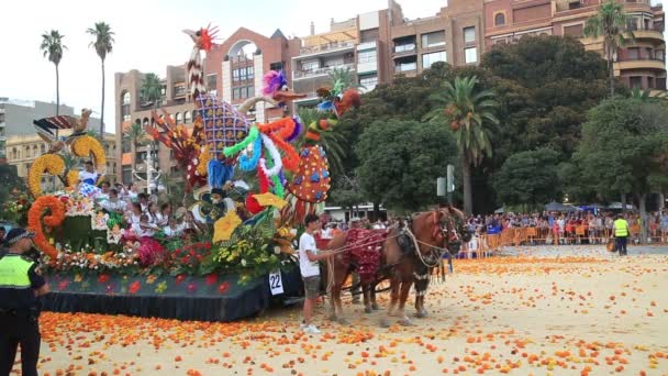 Batalla de flores 14 — Stockvideo