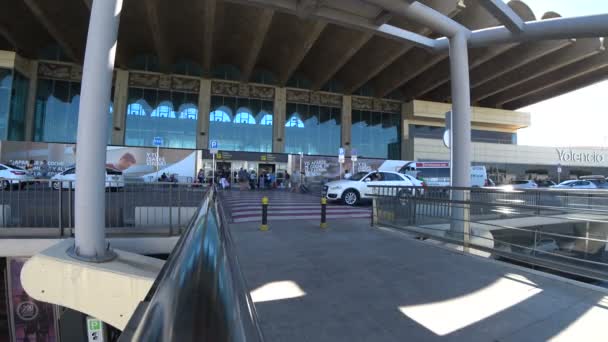 Valencia flygplats terminal Exteriör vy 3 — Stockvideo