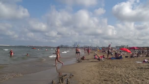 Uma vista da praia de Valência 2 — Vídeo de Stock