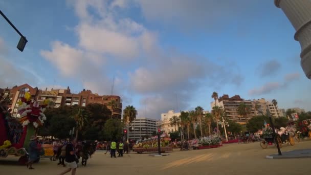 Festa dei fiori spagnola in estate a Valencia 6 — Video Stock