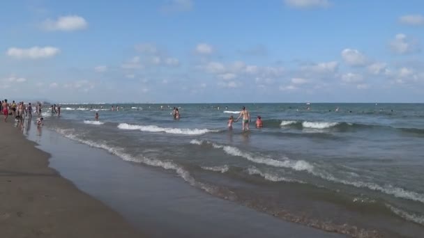 Una vista sulla spiaggia di Valencia — Video Stock