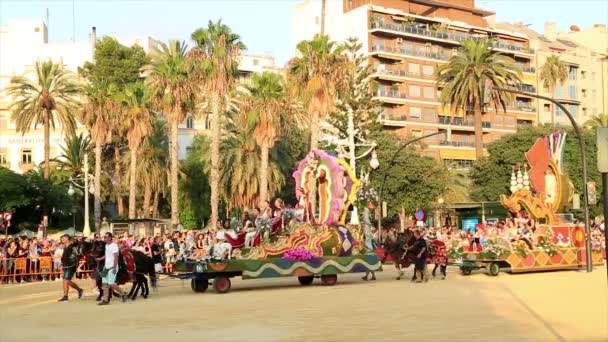 Batalha de Flores é feira de celebração 4 — Vídeo de Stock