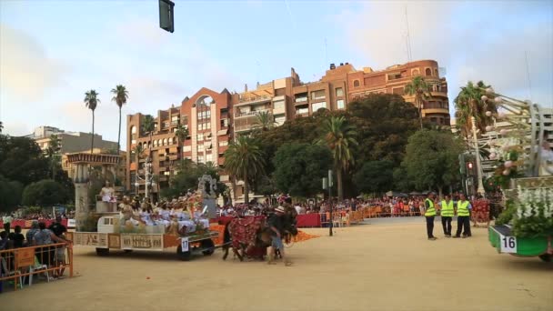 Batalha de Flores é feira de celebração 8 — Vídeo de Stock