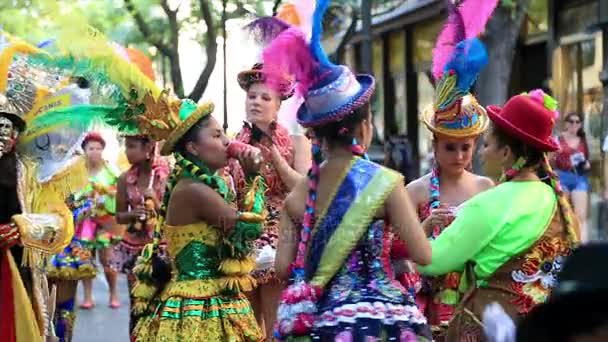 Traditionele festival van Bollivian 3 — Stockvideo