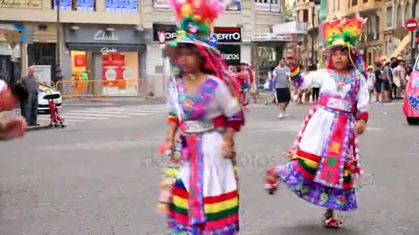 Bollivian 7'in geleneksel festival — Stok video