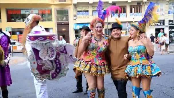 Bollivian 12 geleneksel festival — Stok video