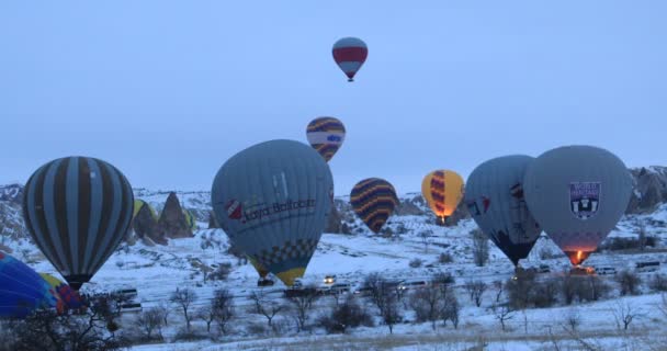 Balão de ar quente na Capadócia Turquia 7 — Vídeo de Stock