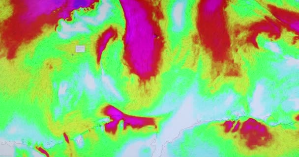 Hava Radar Dijital Uydu Rüzgarı Haritası — Stok video