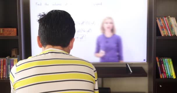 Online Leren Onderwijs Afstandsonderwijs Voor Kinderen Thuis Thuisonderwijs Tijdens Quarantaine — Stockvideo