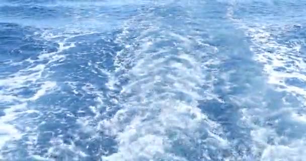 Wake Ocean Made Boat — Stock Video
