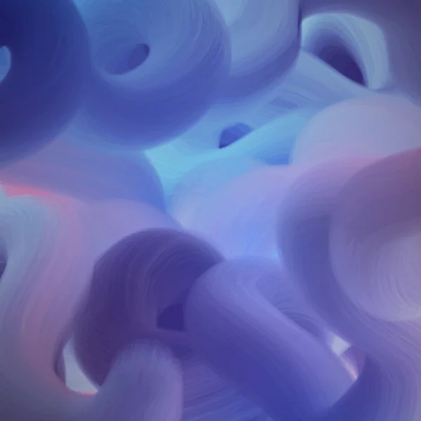 Abstrakte blaue Wellen Textur, schöne handgezeichnete Pinselstrich chaotisch Hintergrund — Stockvektor